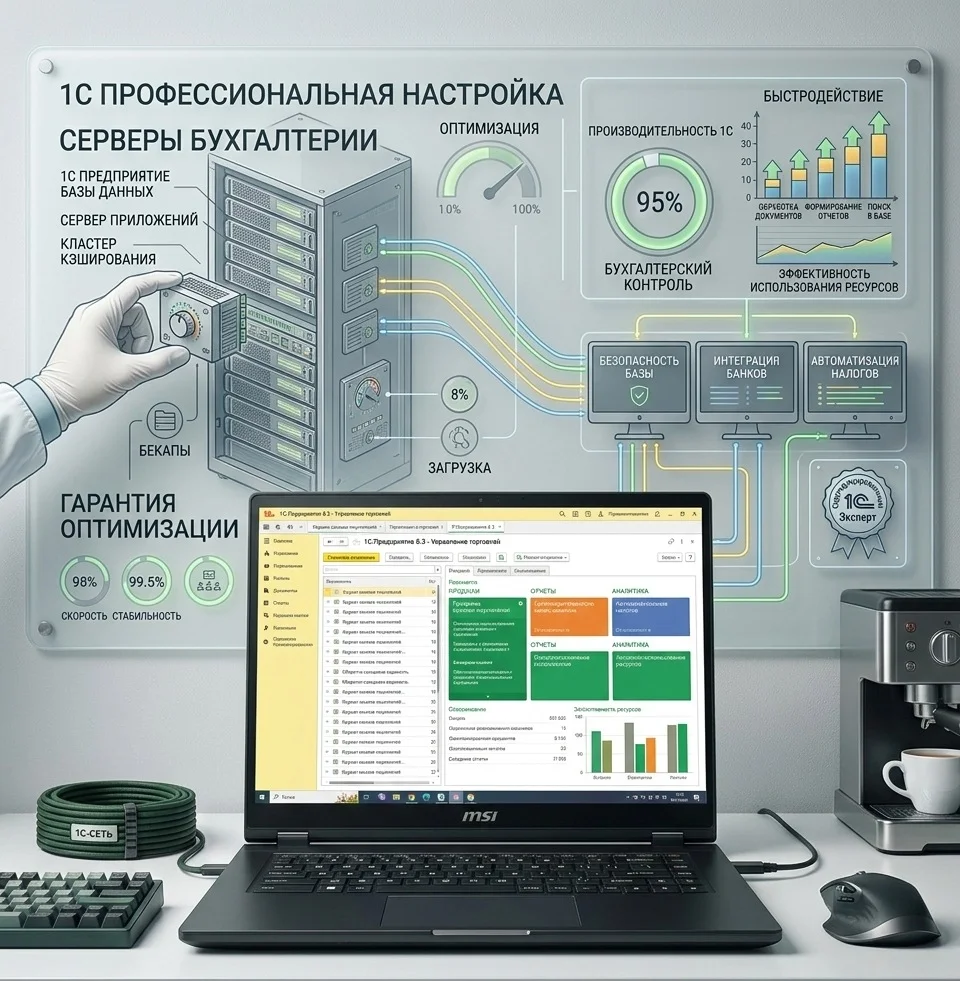 1С настройка, оптимизация и перенос баз данных. Техническая поддержка